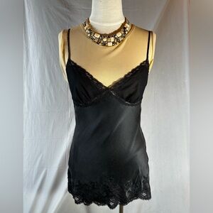Victoria's Secret Vintage Y2K Black Silk Slip Dress